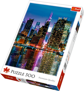 Trefl puzzle 500 elementów New York Manhatan nocą