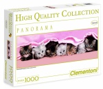 Clementoni puzzle 1000 elementów kotki pod kocykiem - panorama