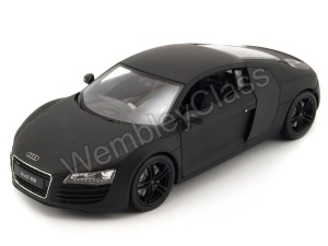 Audi R8  black mat model Welly w skali 1:24