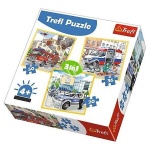 Trefl puzzle 3w1 policja, pogotowie i straż pożarna 20 36 i 50 elementów 34836