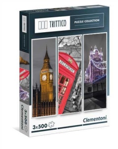 Clementoni puzzle TRITTICO 3 x 500 elementów Londyn Wielka Brytania