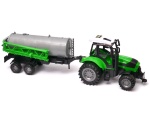 MAŁA FARMA CIĄGNIK TRAKTOR Z PRZYCZEPĄ OPRYSKIWACZ 50cm
