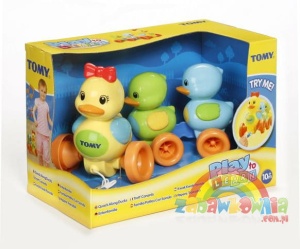 TOMY Play to LEARN - drepczące kaczuszki ciągadełko na sznurek z dźwiękami