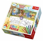 Trefl puzzle i malowanka 2w1 Kubuś Puchatek mazaki w komplecie 36501