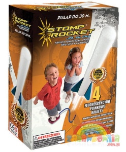 Stomp Rocket JR. GLOW rakiety powietrzne z wyrzutnią - pułap max 30m