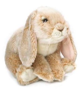 duży jasny króliczek siedzący 29cm Anna Club Plush