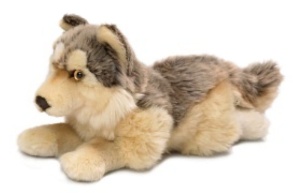 PLuszowy Wilk szary leżący 25cm - WWF Plush