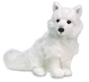 Pluszowy Lis Polarny siedzący 25cm - WWF Plush (piesiec piesak)