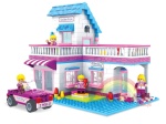 DROMADER 24802 klocki BAŚNIOWA KRAINA zimowa willa z autkiem 509 elementów