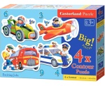 Castorland puzzle Baby 4w1 - zawody - policjant, strażak, pilot