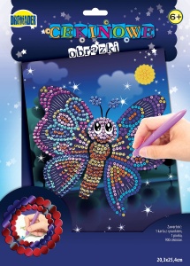 Cekinowe Obrazki - wyklejanie cekinami - MOTYLEK