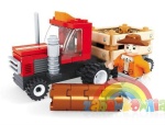 klocki DROMADER 28301 FARMA traktor z przyczepą 93 elementy