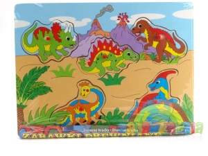 00166 Układanka drewniana - dinozaury