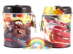 Metalowa skarbonka z kluczykiem Cars 2