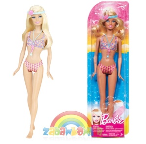 Barbie plażowa w stroju kąpielowym X9598