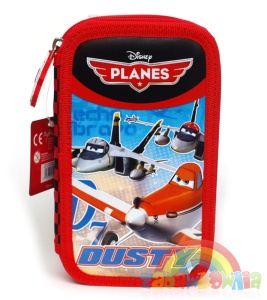 piórnik dwustronny The Planes z wyposażeniem