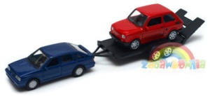 Polonez i Fiat 126p laweta 1:34-39 model WELLY