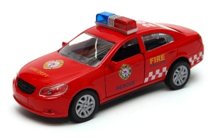 Sedan samochód straży pożarnej z dźwiękiem i światłami - otwierane drzwi