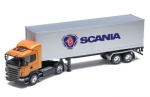 ciągnik SCANIA R470 z naczepą kontener 1:32 model Welly