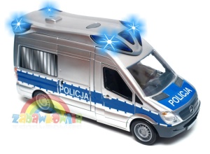 Duży radiowóz policja z dźwiękiem i światłami Dickie