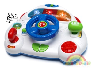 Kokpit samochodu dla malucha - kierownica z dźwiękami PLAYME