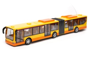 duży PRZEGUBOWY AUTOBUS ZDALNIE STEROWANY ze światłami