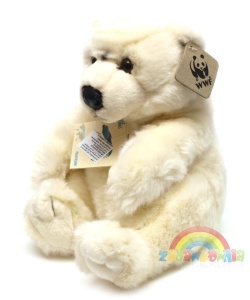 Śiedzący niedźwiedź polarny 22cm - WWF Plush
