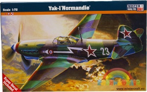 model do sklejania samolot Jak-1 Normadie 1:72