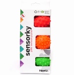 3 gumowe piłki sensoryczne