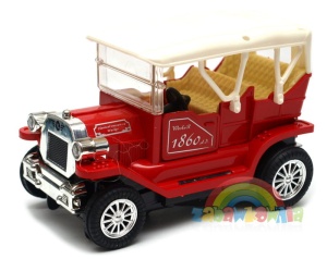 Auto Retro na baterie z muzyką i światłami