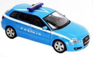 Audi A3 Sportback POLIZIA model Welly w skali 1:24