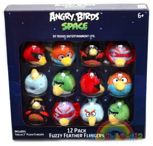 zestaw maskotek pacynek Angry Birds Space