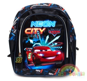 DERFORM plecaczek szkolno - wycieczkowy Cars - Auta - Zygzak McQueen Neon