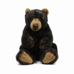 pluszowy niedźwiedź grizzly 23cm czarny  - WWF Plush 