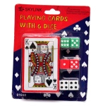 kości do gry 6 sztuk + talia kart