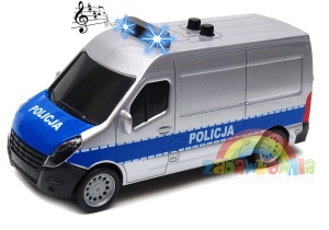 policja van z dźwiękiem i światłami Dickie