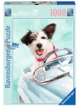 Ravensburger puzzle 1000 elementów Pies w samochodzie