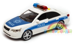 policyjny - radiowóz sedan z dźwiękiem i światłami - otwierane drzwi
