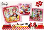 DINO puzzle 3x55 elementów Myszka Minnie