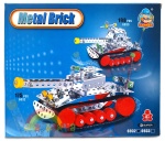 konstrukcyjne klocki metalowe DROMADER - czołg 175 elementów