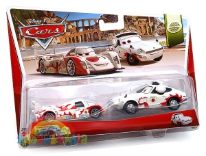 Auta - dwa samochodziki metalowe Matell Shu Todoroki i Mach Matsuo - Cars