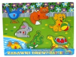 00395 Układanka drewniana - zwierzęta w ogrodzie