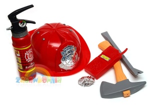 kask gaśnica - zestaw strażaka