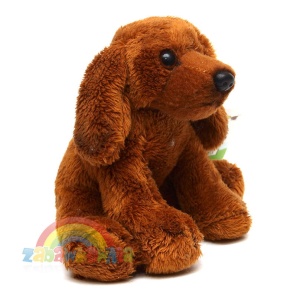 maskotka pluszowy piesek Cocker Spaniel z groszkiem