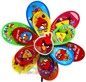 Ogromny kolorowy wiatraczek Angry Birds
