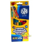 ASTRA - kredki ołówkowe dwustronne - 24 kolory
