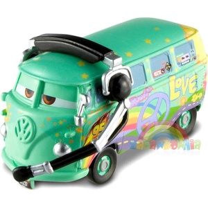 Auta 2 - samochodzik metalowy Mattel Fillmore - Ogórek Team Race