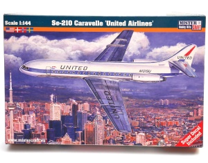 model do sklejania samolot Se-210 Caravelle United Airlines 1:144