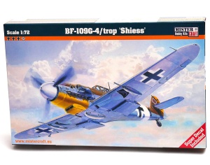 model do sklejania samolot Messerschmitt BF-109G-4 trop Shiess 1:72