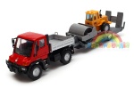 Mercedes-Benz Unimog U400 laweta i walec drogowy 1:43 model WELLY
